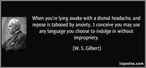 When you're lying awake with a dismal headache, and repose is tabooed ...