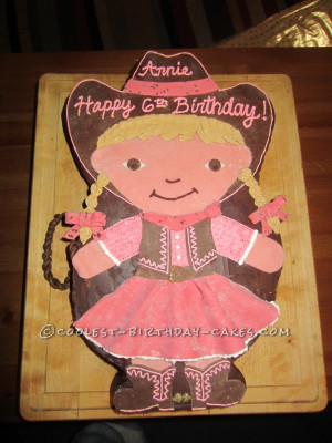 Cowgirl Birthday Cake Credited