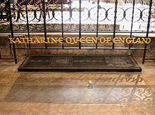 Grave of Katherine of Aragon in Peterborough Cathedral