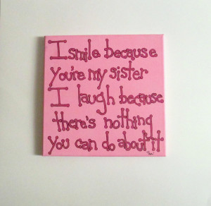 Sisters Sayings Sister gift- canvas quotes art