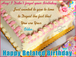Belated Birthday Wishes Ecard
