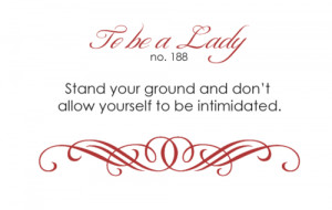 To Be A Lady