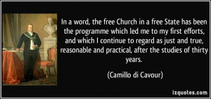 Camillo Di Cavour Quotes