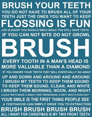 Brush your teeth quotes and sayings FREE PRINTABLE