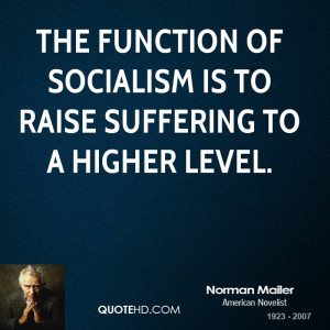 The function of socialism is to raise suffering to a higher level.
