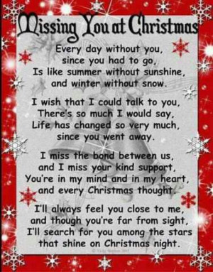 Missing you at Christmas grandma