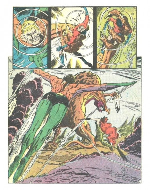 The story opens with a great splashpage, showingAquaman ‘rocketing ...