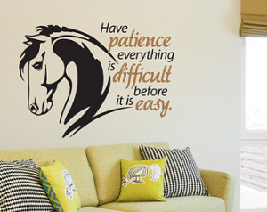 Horse wall quote decal • Equestrian decor • horse sticker • 23.5 ...