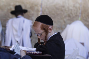 An ultra-Orthodox Jewish boy prays at the Western Wall, Judaism's ...