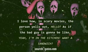 Watching Scary Movies Alone Quotes