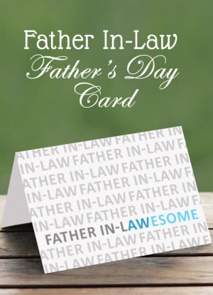 Printable Father In Law card
