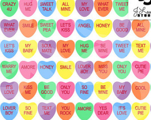 ... Sweethearts Candy-Valentines Day Candy Graphics-Instant Download Clip