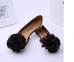 2014 new spring and summer women fashion flower print flat shoes round