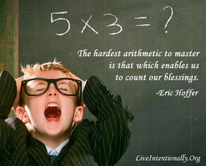 Inspirational quote: The hardest arithmetic to master is that which ...