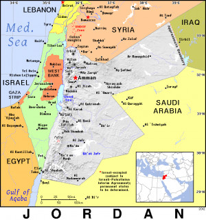 JO-world-country-map Jordan country map