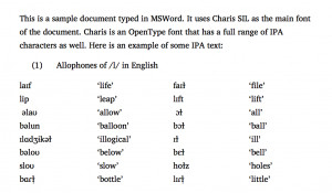 ... to TeX, assuming you are using the regular SIL phonetic fonts in Word