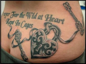for the wild in the cage key tattoos heart lock heart lock tattoos ...