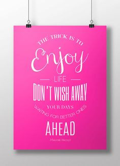 Motivational Typography Poster Enjoy Life LDS by KiwiInTheClouds