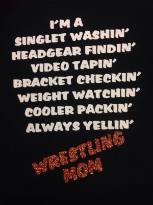 Wrestling Mom saying tshirt by TripleMEmbroidery on Etsy, $30.00
