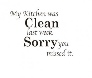 kitchen clean English lettering quote motto wall decal
