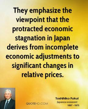 They emphasize the viewpoint that the protracted economic stagnation ...