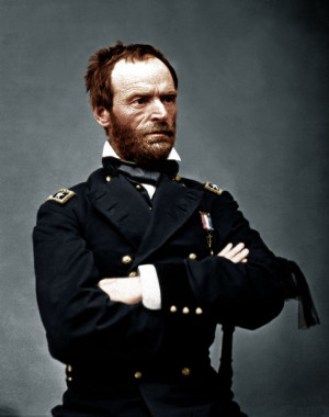 Civil War General William Tecumseh Sherman in color... Sherman's March ...