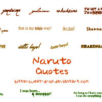 Naruto Quotes Brushes by bittersweet-drop