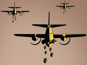 25 Bombers World War 2 Airplane Wall Decal Vinyl Aviation Sticker