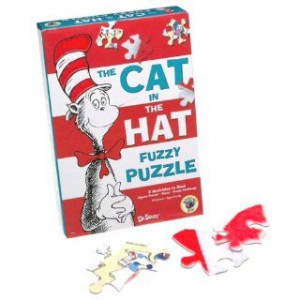 160025501 dr seuss fuzzy puzzle the cat in the hat toys games
