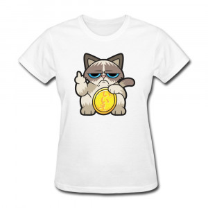 Neck Women T Shirt Maneki Grumpy Swag Quotes Women Tee Shirts(China ...
