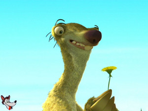 Ice Age Sid With Dandelion - film cartoons wallpaper image
