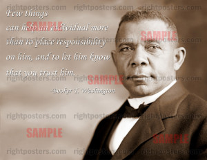 Booker T. Washington Quote Poster