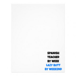 Lazy Butt Spanish Teacher Personalized Letterhead