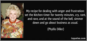 My recipe for dealing with anger and frustration: set the kitchen ...