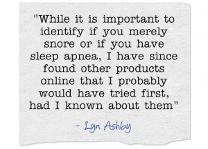 Quote about Sleep apnea treatment alternatives