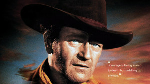 John Wayne “Courage” Quote HD Wallpaper