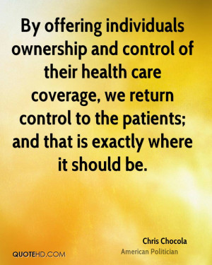 By offering individuals ownership and control of their health care ...