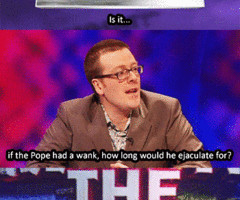 frankie boyle - mock the week - the pope | via Tumblr