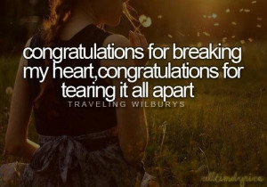 Congratulations quotes and sayings breaking heart tears