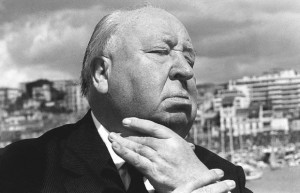 Alfred Hitchcock during the shooting of his movie 'The Birds' Photo ...