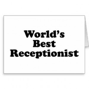 World's Best receptionist Greeting Card