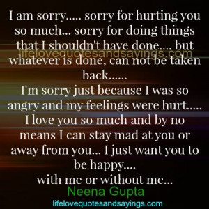 Sorry For Hurting You So Much..
