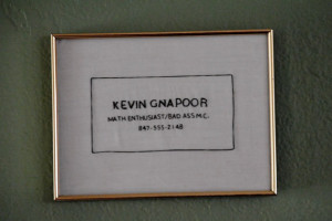 Hand-stitched Kevin G Business Card - Mean Girls Embroidery