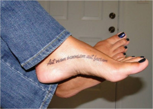 Girl With Infinity Symbol Tattoo On Left Foot