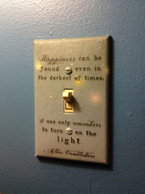 Dumbledore quote light switch!