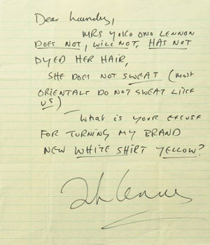 John's letter to a laundrywoman