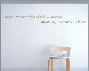 Snapshots are stills of life in mot ion...capturing moments in - Vinyl ...