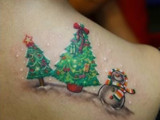 Christmas Tree Tattoo Designs 2014