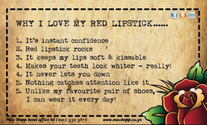 Wear Red Lipstick every day...