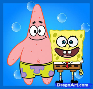 how to draw spongebob and patrick